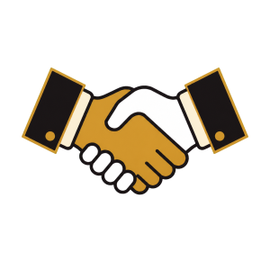 Handshake icon for retail partnerships