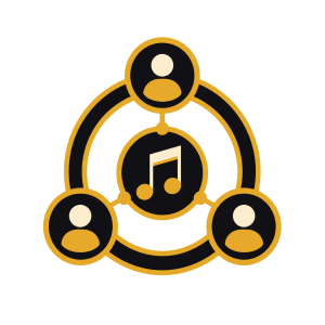 Connected music partners icon for strategic partnerships